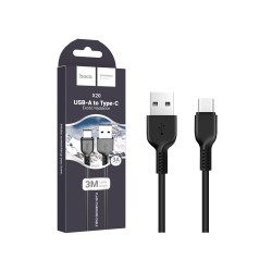 Cabo de Carregamento Hoco X20 Flash Tipo-C 3M Preto